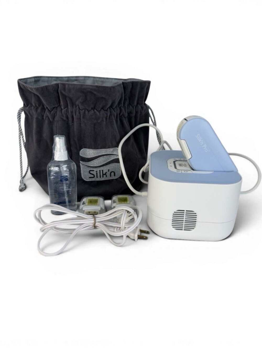 SILK'N SensEpil Home Pro Hair Removal Device w/ 2 Cartridges & Pouch